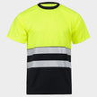 Tricou reflectorizant PRISMA HV GALBEN/NEGRU - 1 — stenso.ro Tricou reflectorizant PRISMA HV GALBEN/NEGRU - 1