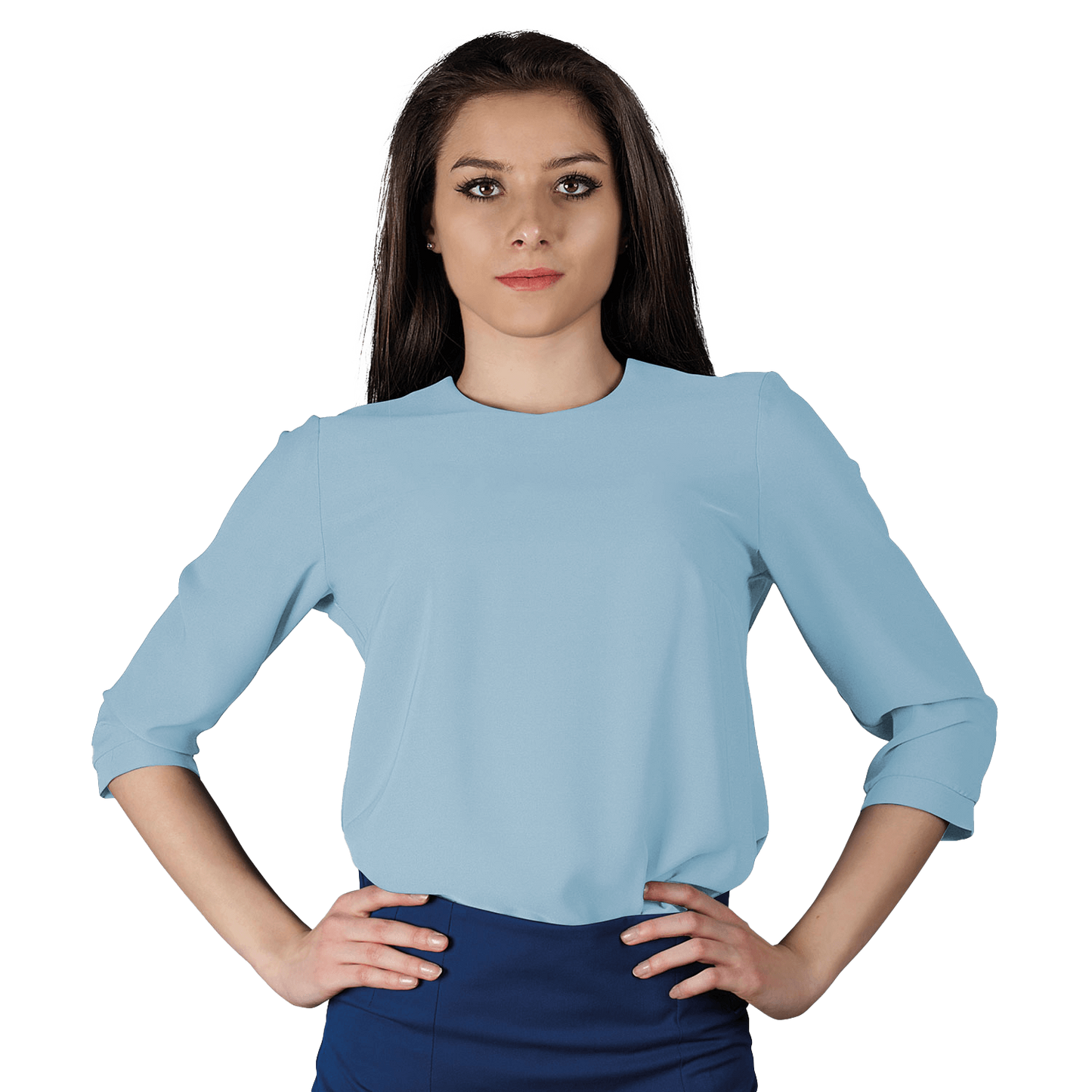 Дамска блуза IVON LIGHT BLUE — stenso.ro Дамска блуза IVON LIGHT BLUE