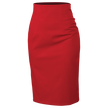Lady's high waist skirt TEA RED — stenso.ro Lady's high waist skirt TEA RED
