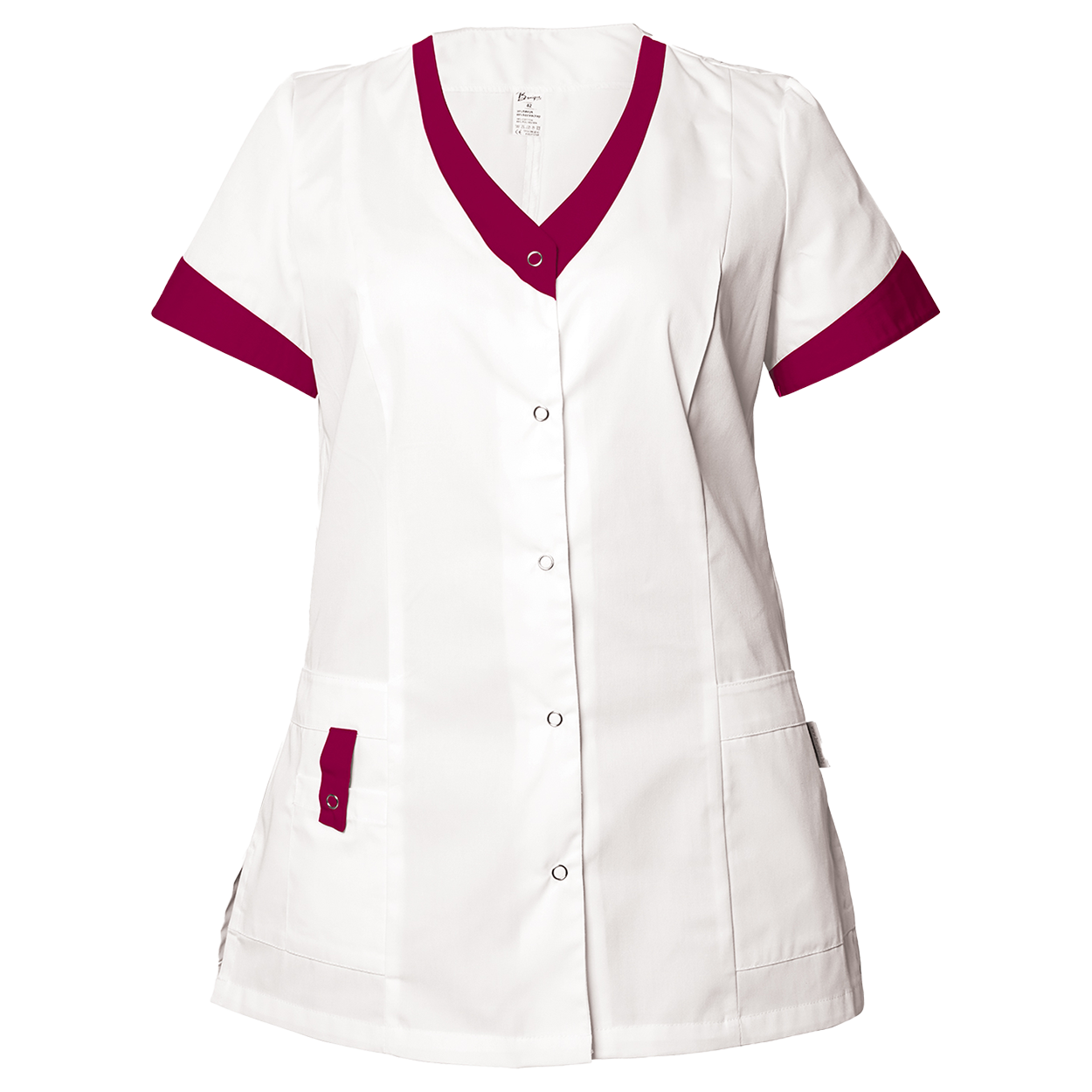Дамска медицинска туника ALEGRA WHITE/BORDEAUX — stenso.ro Дамска медицинска туника ALEGRA WHITE/BORDEAUX