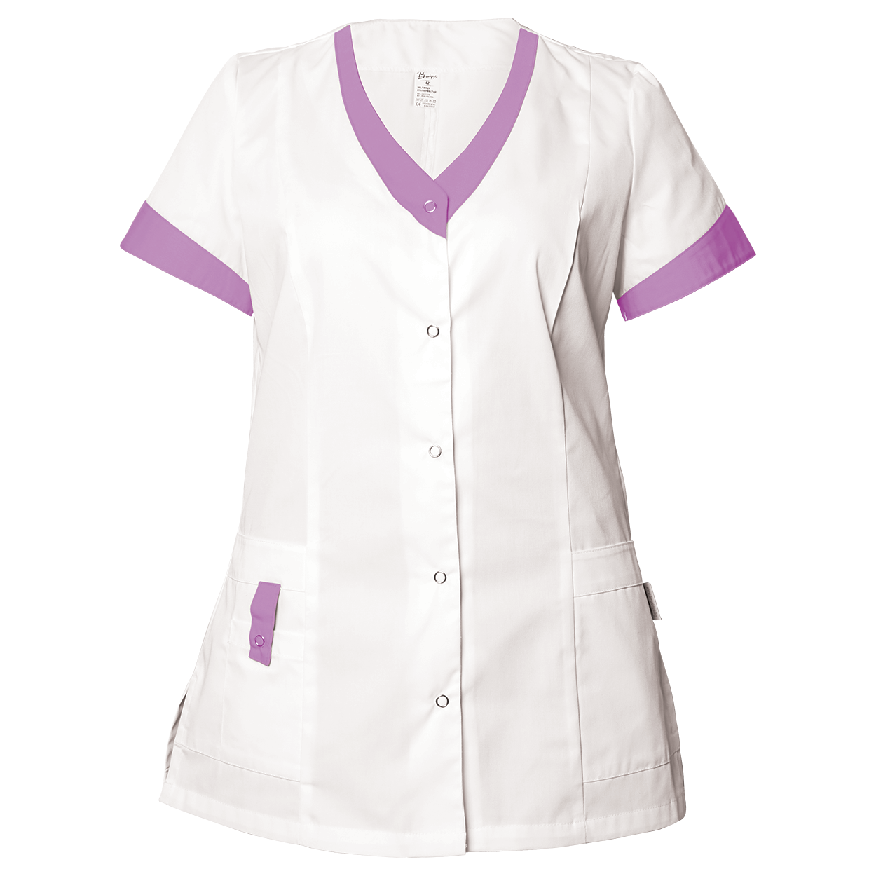 Tunică medicală pentru femei ALEGRA ALB/VIOLET — stenso.ro Tunică medicală pentru femei ALEGRA ALB/VIOLET