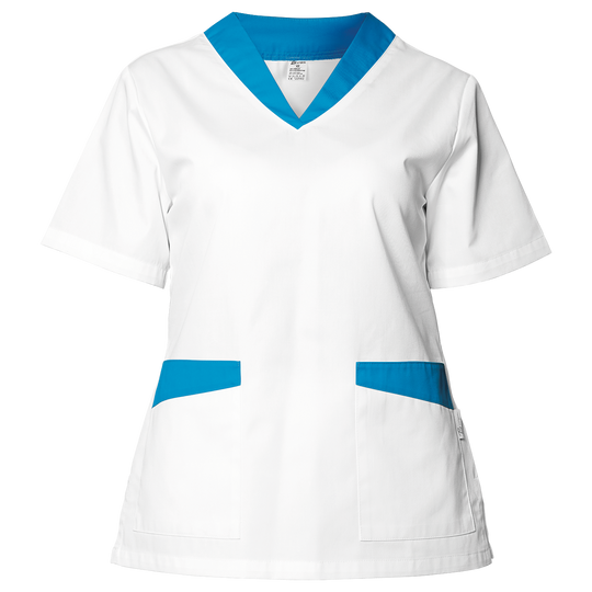 Дамска медицинска туника FABIANA WHITE/BLUE — stenso.ro Дамска медицинска туника FABIANA WHITE/BLUE