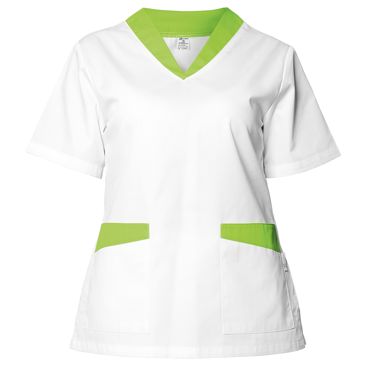 Tunică medicală pentru femei FABIANA ALB/VERDE DESCHIS — stenso.ro Tunică medicală pentru femei FABIANA ALB/VERDE DESCHIS