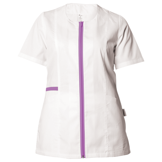 Дамска медицинска туника ZAIRA WHITE/PURPLE — stenso.ro Дамска медицинска туника ZAIRA WHITE/PURPLE
