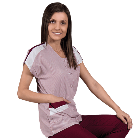 Γυναικεία Μπλούζα Εργασίας μπορντώ ZEBRA BORDEAUX - 1 — stenso.ro Γυναικεία Μπλούζα Εργασίας μπορντώ ZEBRA BORDEAUX - 1