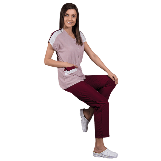Γυναικεία Μπλούζα Εργασίας μπορντώ ZEBRA BORDEAUX - 2 — stenso.ro Γυναικεία Μπλούζα Εργασίας μπορντώ ZEBRA BORDEAUX - 2