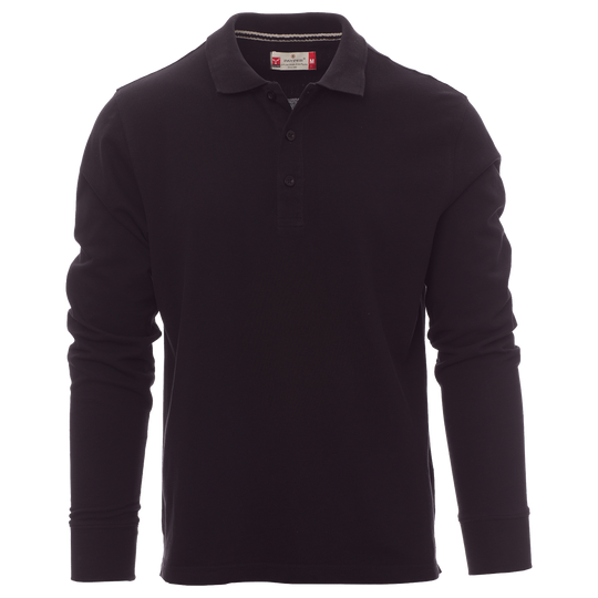 Μπλούζα πόλο με μακριά μανίκια PAYPER FLORENCE BLACK — stenso.ro Μπλούζα πόλο με μακριά μανίκια PAYPER FLORENCE BLACK