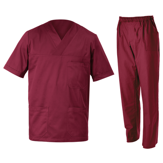 Tunică medicală cu pantaloni M3 BORDEAUX - 1 — stenso.ro Tunică medicală cu pantaloni M3 BORDEAUX - 1