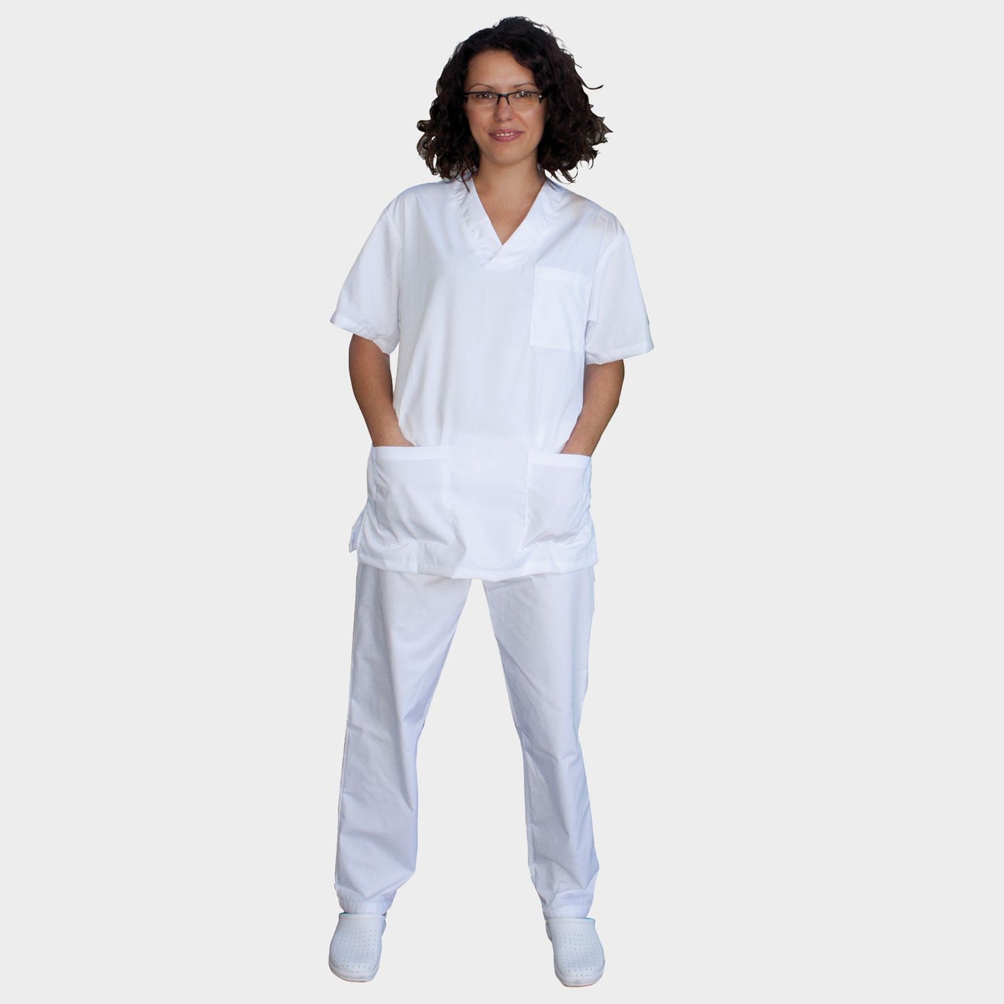 Tunică medicală cu pantaloni MK3 WHITE — stenso.ro Tunică medicală cu pantaloni MK3 WHITE