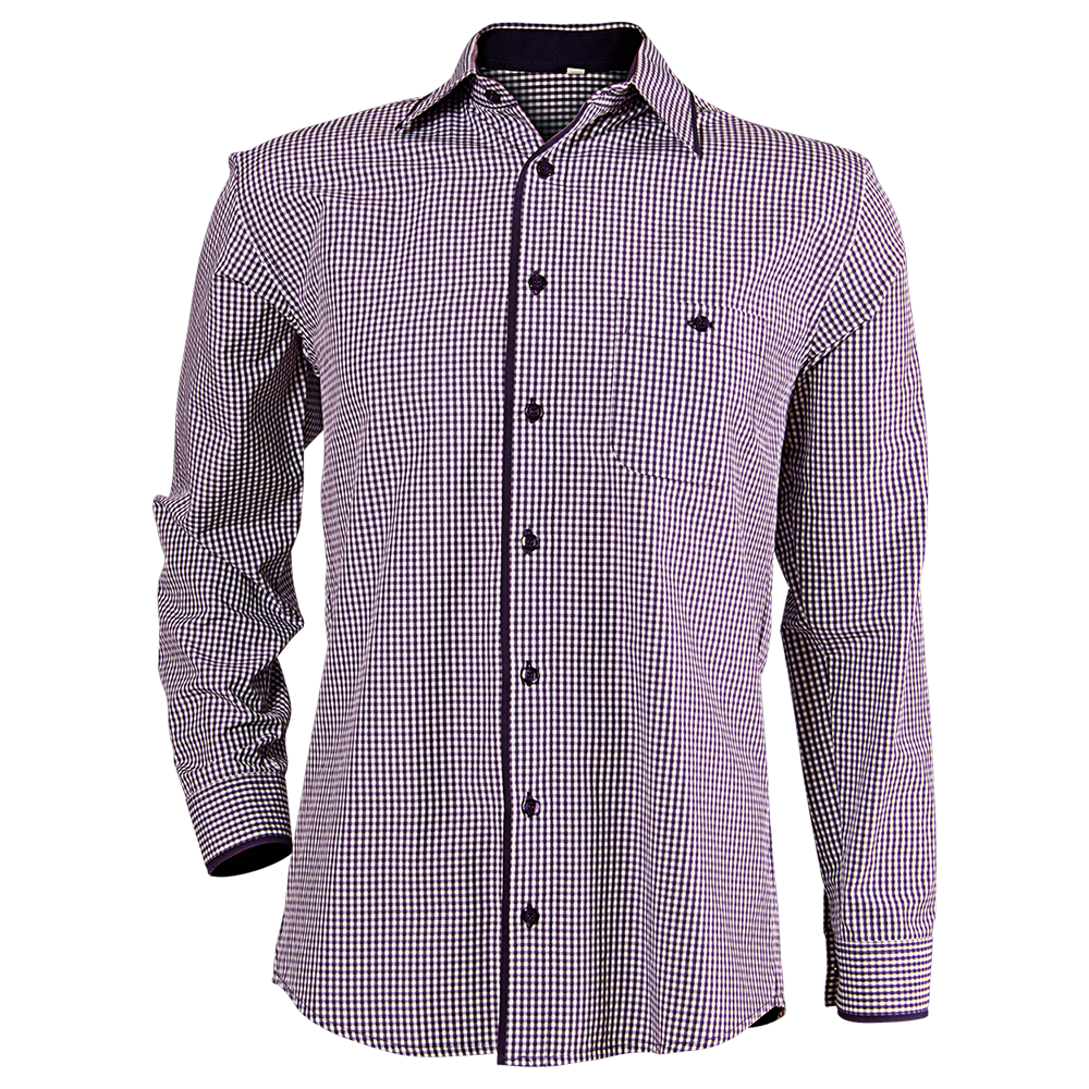 Men's long sleeve shirt FLORIS PURPLE — stenso.ro Men's long sleeve shirt FLORIS PURPLE