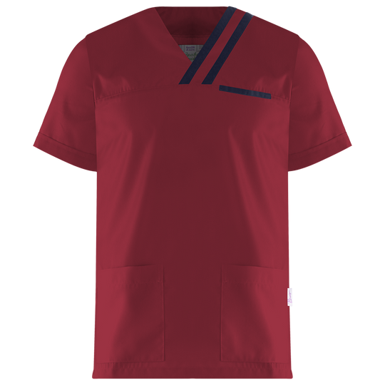 Мъжка медицинска туника OLIVER BORDEAUX/NAVY — stenso.ro Мъжка медицинска туника OLIVER BORDEAUX/NAVY