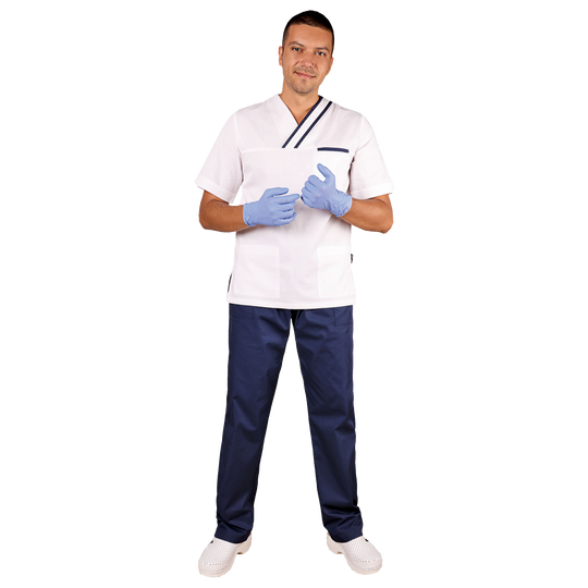 Αντρικός Ιατρικός μανδίας OLIVER WHITE/NAVY - 2 — stenso.ro Αντρικός Ιατρικός μανδίας OLIVER WHITE/NAVY - 2
