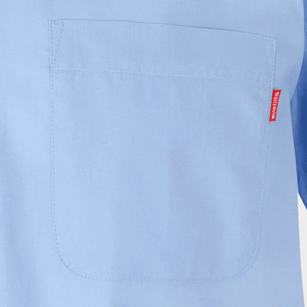 Cămașă cu mânecă scurtă de bărbați VELILLA LIGHT BLUE - 4 — stenso.ro Cămașă cu mânecă scurtă de bărbați VELILLA LIGHT BLUE - 4