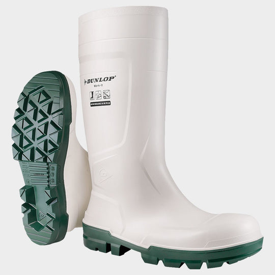 Ghete de protecție DUNLOP WORK-IT S4 SR FO LG ALB - 1 — stenso.ro Ghete de protecție DUNLOP WORK-IT S4 SR FO LG ALB - 1