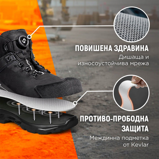 Pantofi înalți RULER MID S3S FO SR BLACK - 2 — stenso.ro Pantofi înalți RULER MID S3S FO SR BLACK - 2