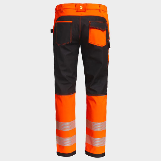 Pantaloni softshell PRISMA 2.0 HV ORANGE/BLACK - 2 — stenso.ro Pantaloni softshell PRISMA 2.0 HV ORANGE/BLACK - 2
