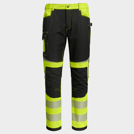 Pantaloni softshell PRISMA 2.0 HV YELLOW/BLACK - 1 — stenso.ro Pantaloni softshell PRISMA 2.0 HV YELLOW/BLACK - 1