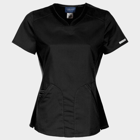 Women's medical tunic CHEROKEE V-NECK BLACK WWE601. - 1 — stenso.ro Women's medical tunic CHEROKEE V-NECK BLACK WWE601. - 1