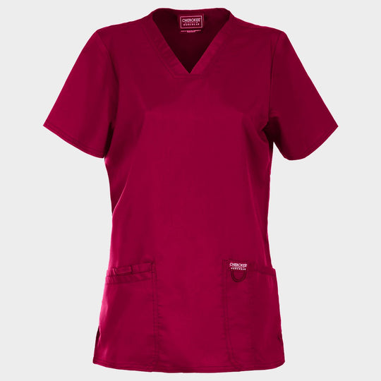 Tunică medicală de damă CHEROKEE V-NECK VIȘINIU WWE620 - 1 — stenso.ro Tunică medicală de damă CHEROKEE V-NECK VIȘINIU WWE620 - 1