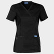 Tunică medicală de damă CHEROKEE WRAP NEGRU WWE610 - 1 — stenso.ro Tunică medicală de damă CHEROKEE WRAP NEGRU WWE610 - 1