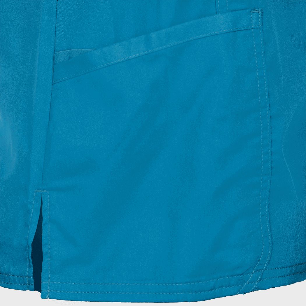 Tunică medicală de damă CHEROKEE WRAP CARIBBEAN BLUE WWE610 - 5 — stenso.ro Tunică medicală de damă CHEROKEE WRAP CARIBBEAN BLUE WWE610 - 5