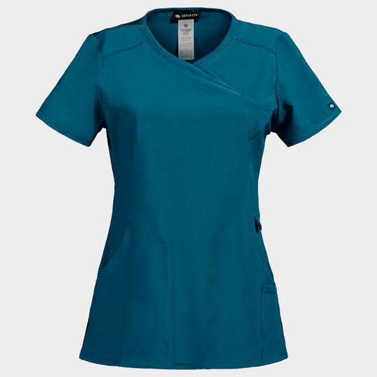 Women's medical tunic CHEROKEE WRAP PETROL CKE2625A - 1 — stenso.ro Women's medical tunic CHEROKEE WRAP PETROL CKE2625A - 1