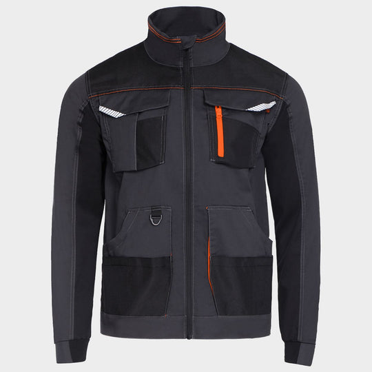 Работно яке KASTOR STRETCH GREY/ORANGE - 1 — stenso.ro Работно яке KASTOR STRETCH GREY/ORANGE - 1
