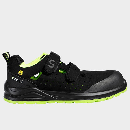 Работни сандали JETT S1PS ESD BLACK/GREEN - 1 — stenso.ro Работни сандали JETT S1PS ESD BLACK/GREEN - 1