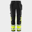 Work trousers FRISTADS CRAFTSMAN HV YELLOW/BLACK - 1 — stenso.ro Work trousers FRISTADS CRAFTSMAN HV YELLOW/BLACK - 1
