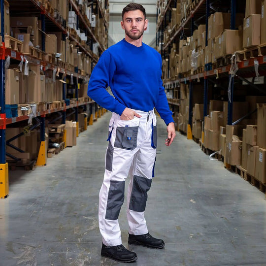 Pantaloni de lucru KASTOR ALB - 2 — stenso.ro Pantaloni de lucru KASTOR ALB - 2
