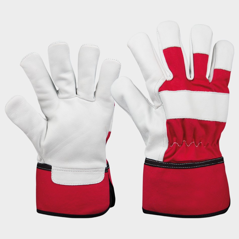 THOMSON RED Leather and textile gloves