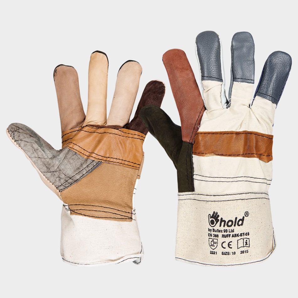 Mănuși din piele și material textil RUFF