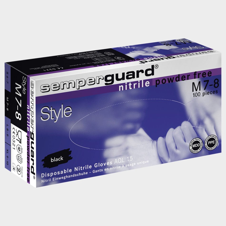 RAIL BLUE Disposable vinyl gloves