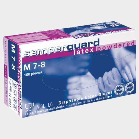 Mănuși de unică folosință din latex SEMPERGUARD LATEX POWDERED