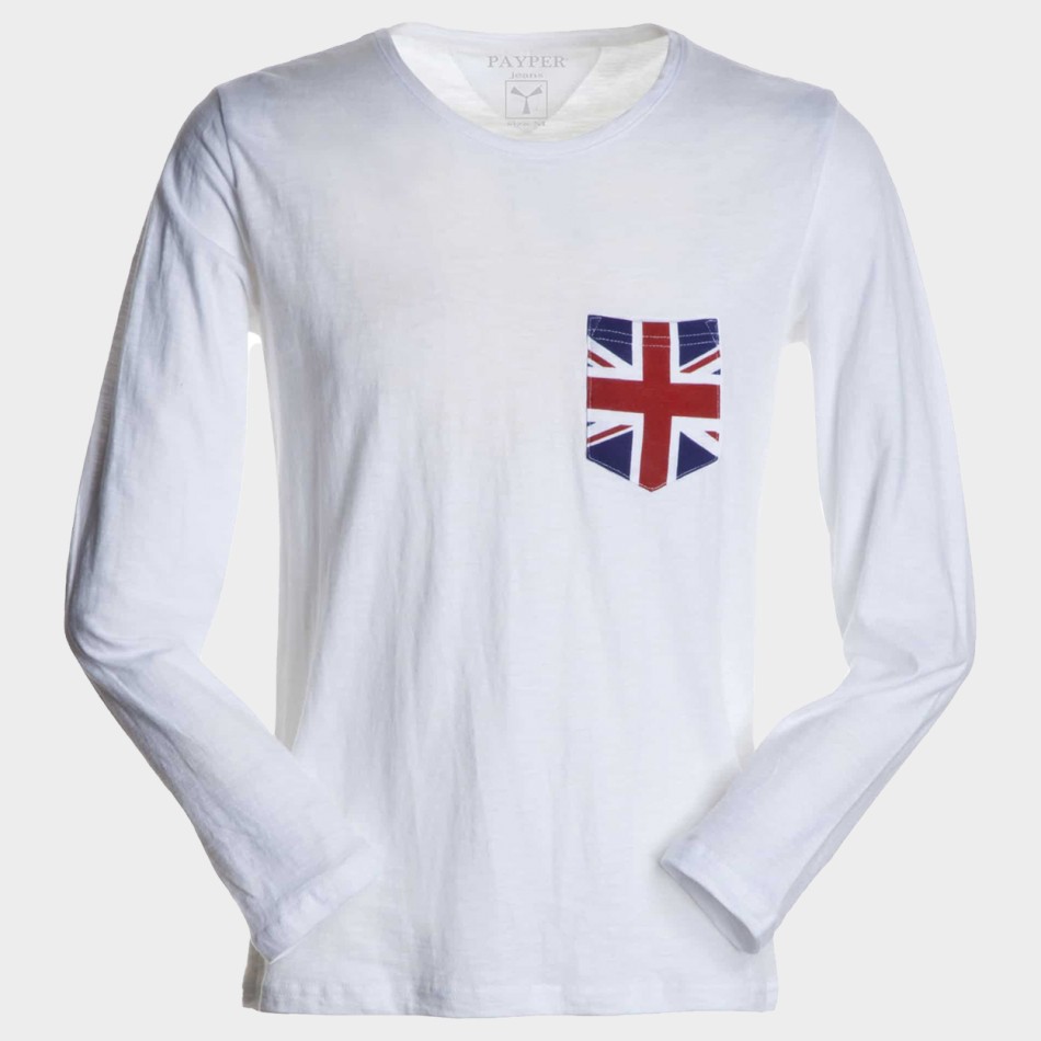 Bluză cu mânecă lungă PAYPER LIVING ALB