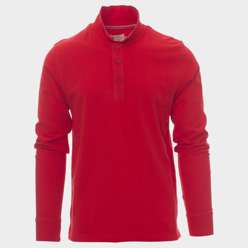 Bluză polo cu mânecă lungă PAYPER FLORENCE ROȘU