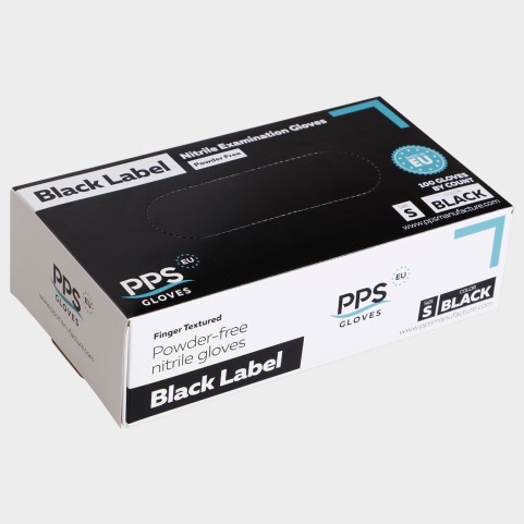 Mănuși de unică folosință din nitril - 100 buc. PPS NITRILE BLACK PF