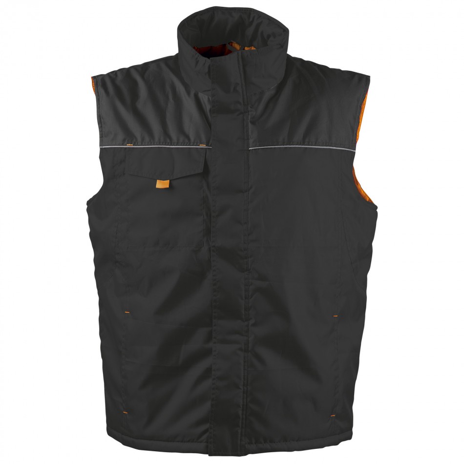 Vestă de lucru LANOS NEGRU/PORTOCALIU