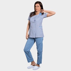 Tunică de lucru pentru femei X10 ALBASTRU STRIPE 2