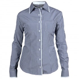 Lady's long sleeve shirt FLORIS BLUE