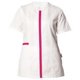 ZAIRA ALB/ROZ ÎNCHIS Tunică medicală pentru femei