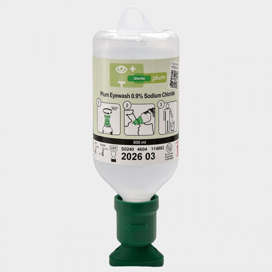 Soluție de clorură de sodiu pentru spălarea ochilor PLUM EYEWASH 0.9%
