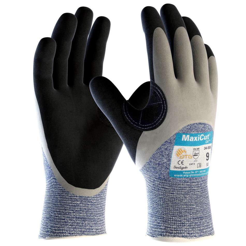 Mănuși imersate în nitril ATG MAXICUT OIL