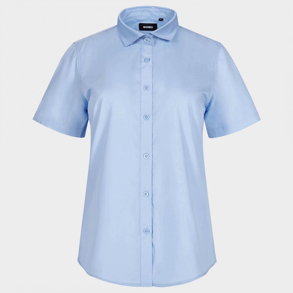 Cămașă cu mânecă scurtă de damă VELILLA LIGHT BLUE - Stenso.ro Cămașă cu mânecă scurtă de damă VELILLA LIGHT BLUE