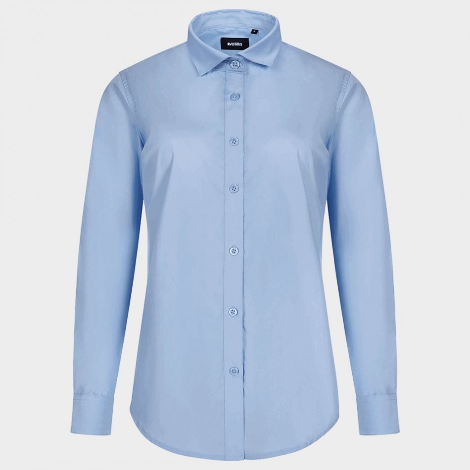 Cămașă cu mânecă lungă de damă VELILLA LIGHT BLUE - Stenso.ro Cămașă cu mânecă lungă de damă VELILLA LIGHT BLUE