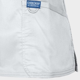 Tunică medicală de damă CHEROKEE WRAP ALB WWE610 5