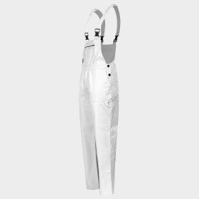 Pantaloni de salopete PLUTONN T/C ALB 3