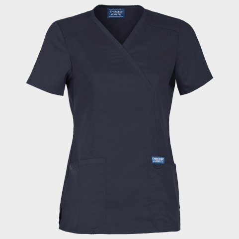 Tunică medicală de damă CHEROKEE WRAP GRI WWE610