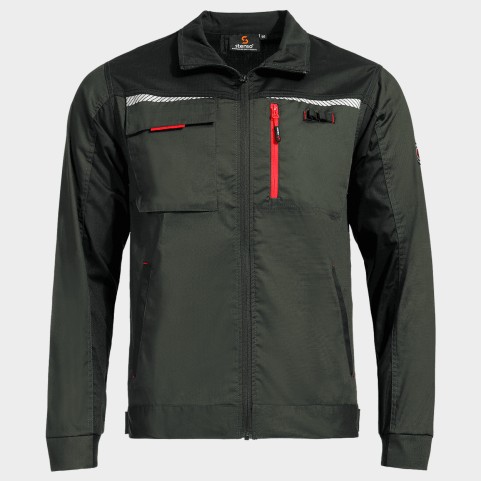 Jachetă de lucru PRISMA LIGHT STRETCH KAKI/NEGRU