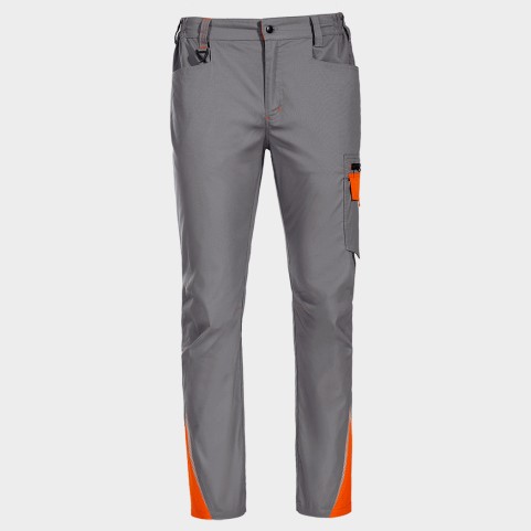 Pantaloni de lucru PRISMA LIGHT STRETCH GRI/PORTOCALIU